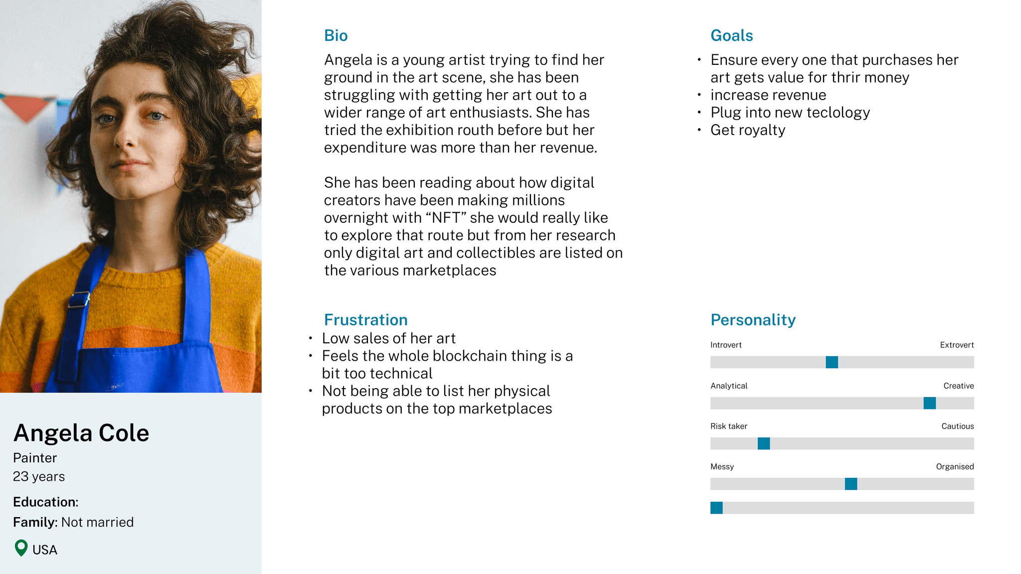 SmartSeal artist persona research board